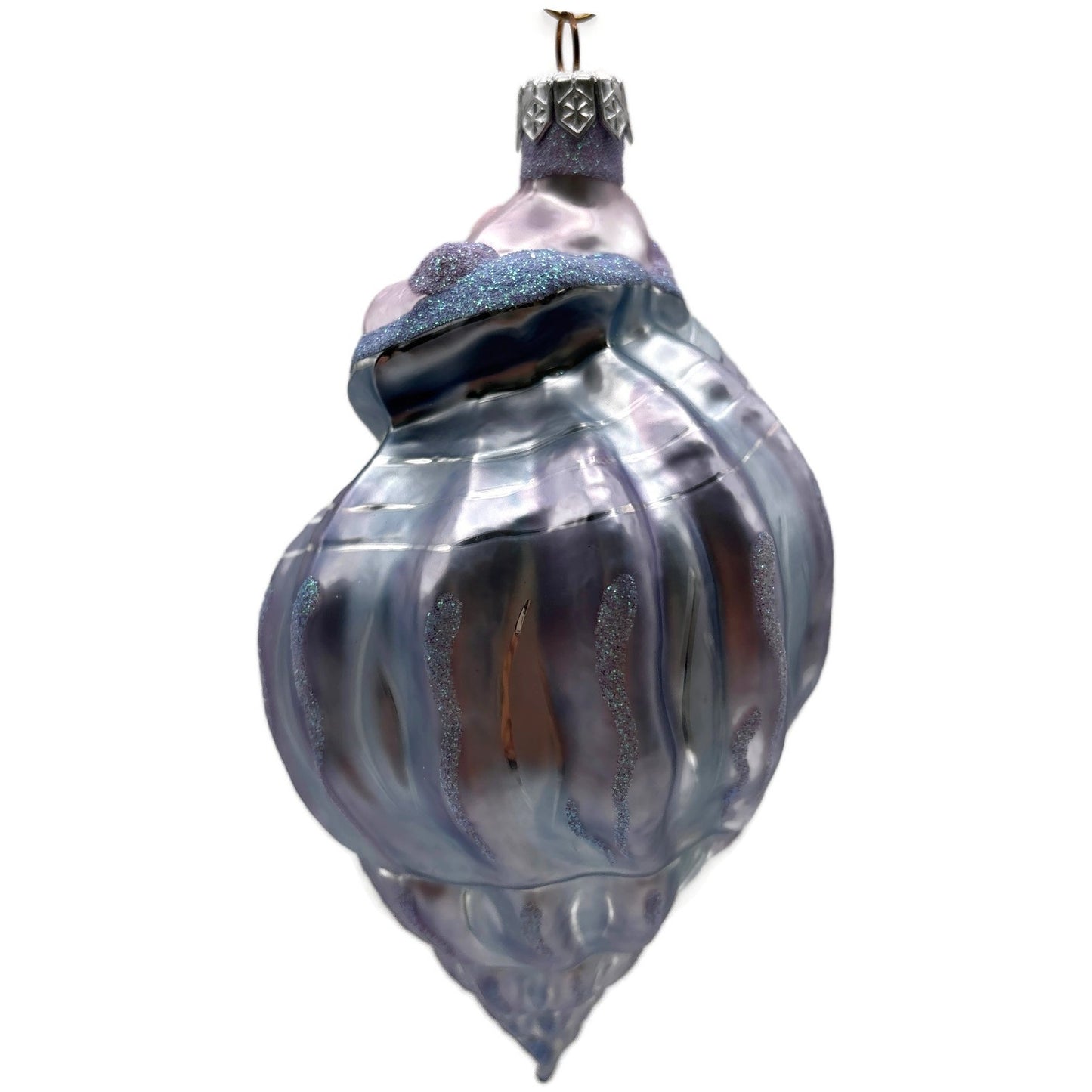 Patricia Breen Coastal Santa Periwinkle Matte Summer Nautical Christmas Ornament