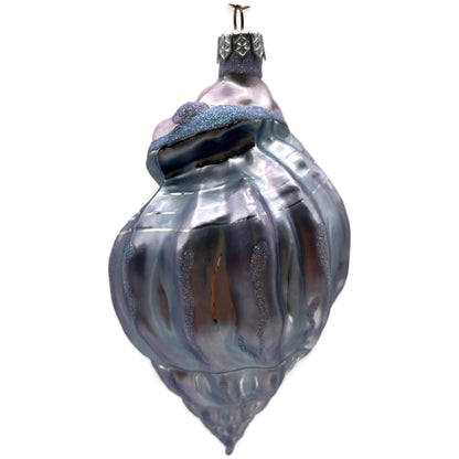 Patricia Breen Coastal Santa Periwinkle Matte Summer Nautical Christmas Ornament