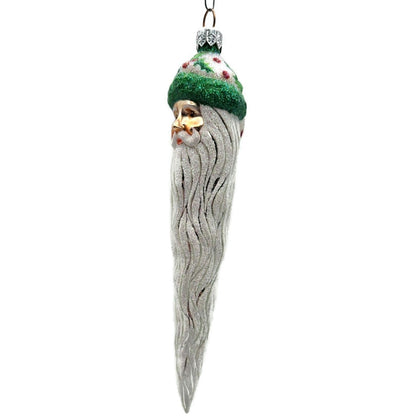 Patricia Breen Santa Icicle Holly Green Pearl Red berry Christmas Tree Ornament