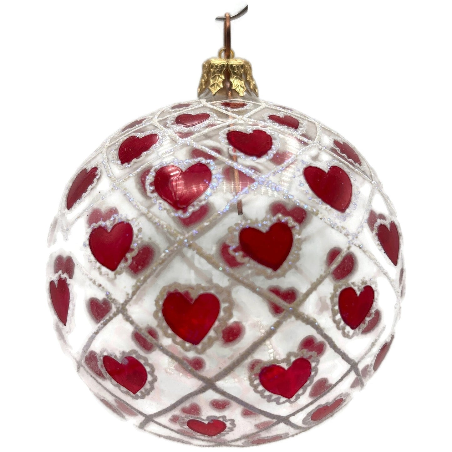Christopher Radko Petite Many Splendored Heart Valentines Day Ornament 01-0668-0