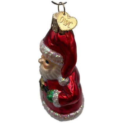 Old World Christmas Short Stuff Santa Claus 2019 Glass Christmas Tree Ornament