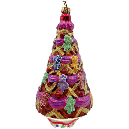 Christopher Radko Gingerbread Tree Ribbons Bows Christmas Ornament 98-457-0