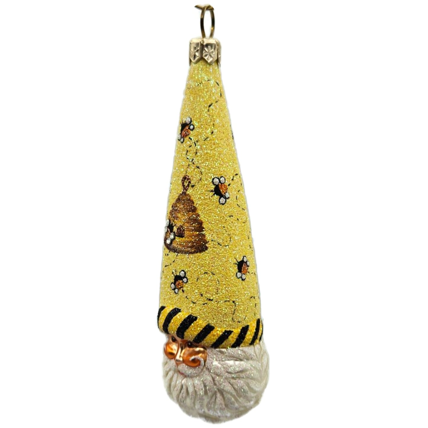 Patricia Breen Winter Sage Bee Beeskep Santa Head Spring Christmas Ornament 2655