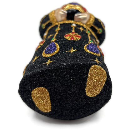 Patricia Breen Bedecked Bejeweled Santa Black Purple Christmas Ornament 2200NM