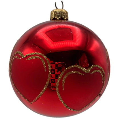 Christopher Radko Red Hearts Valentines Orb Christmas Tree Ornament