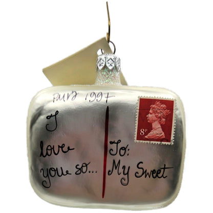 Patricia Breen To My Sweet Pearl Purple Heart Valentines Christmas Tree Ornament