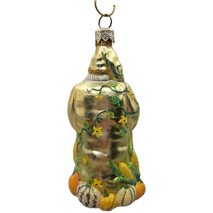 Patricia Breen Harvest Santa Gold Pumpkins Flowers Fall Christmas Ornament 2230