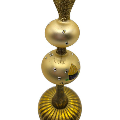 Patricia Breen Miniature Beehive Finial Gold Bee Spring Christmas Tree Topper