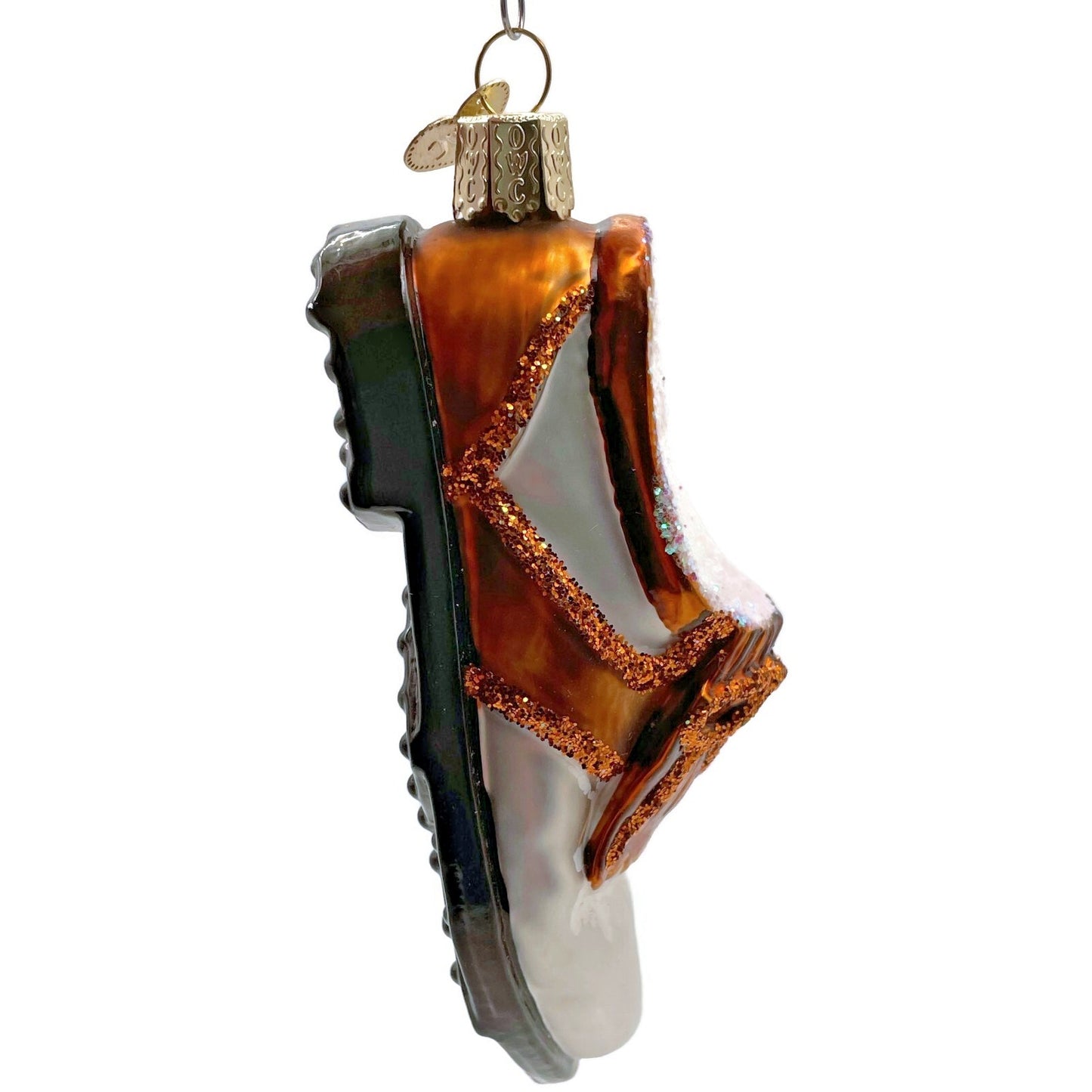 Golf Shoe Ornament Sport Brown Old World Christmas Tree OWC Glass