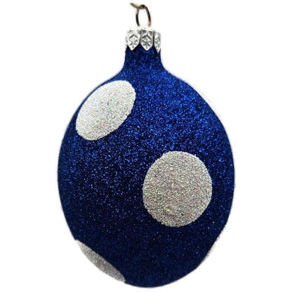 Patricia Breen Egg Blue White Polka Dot Easter Christmas Tree Ornament KKS