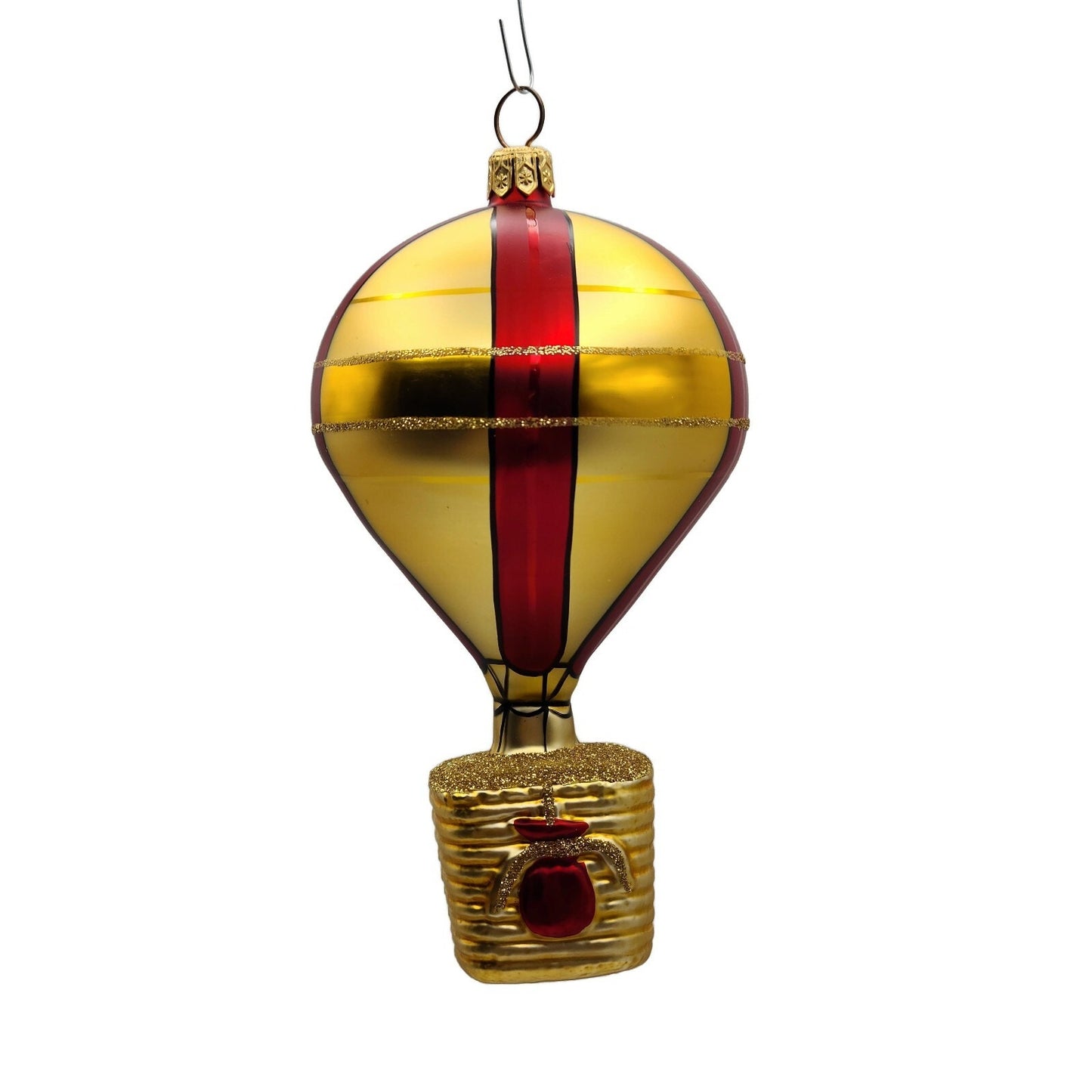 Patricia Breen Versailles Balloon Plaid Gold Christmas Holiday Tree Ornament