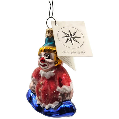 Christopher Radko Casey the Clown Red Made in Germany Christmas Tree Ornament