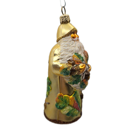 Patricia Breen From Little Acorns Gold Santa Claus Fall Christmas Tree Ornament