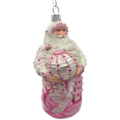 Patricia Breen Exquisite Santa Pink Flower Pagoda Spring Christmas Ornament CATZ
