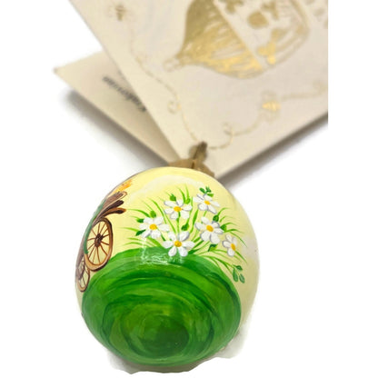 Patricia Breen Miniature Egg Surprise Rex Rides Glass Easter Bunny Tree Ornament