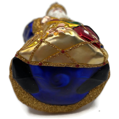 Patricia Breen Presents Blue Santa Claus Gifts Toys Stars Christmas Ornament