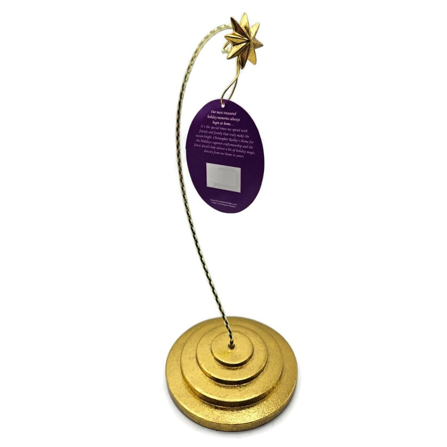 Christopher Radko Ornament Stand Medium Starlight Gold Christmas 2011812