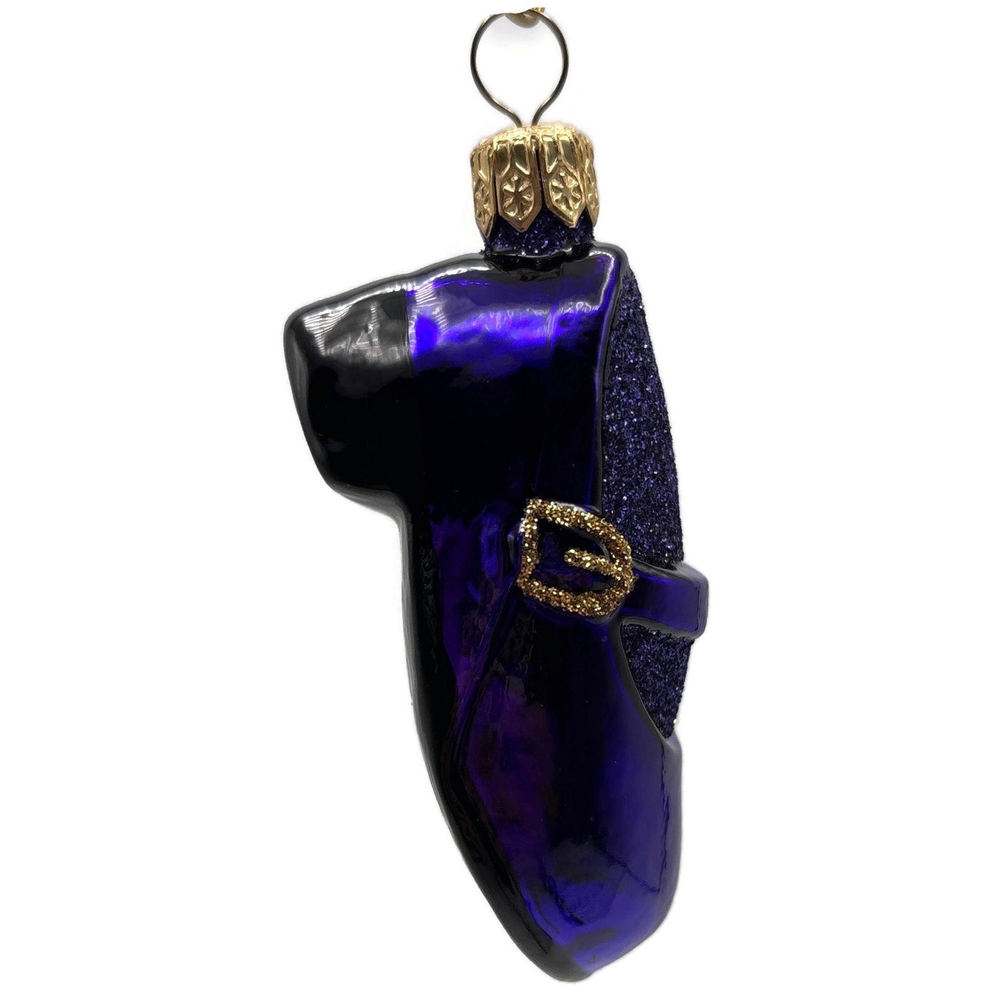 Patricia Breen Little One's Shoe Purple Gold Buckle Christmas Tree Ornament CATZ