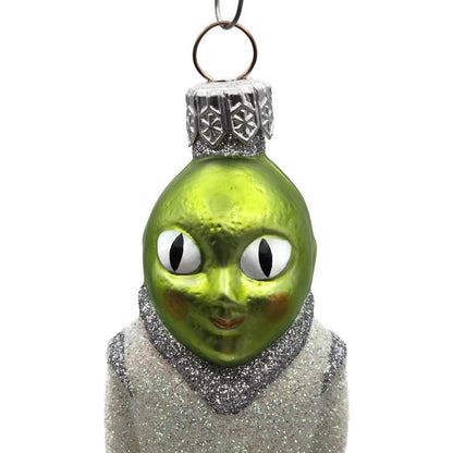 Patricia Breen A Walk on the Moon Alien Glittered Suit Christmas Tree Ornament