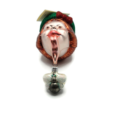 Patricia Breen I Don't Know Why Green Hat Fly 2 Part Christmas Tree Ornament
