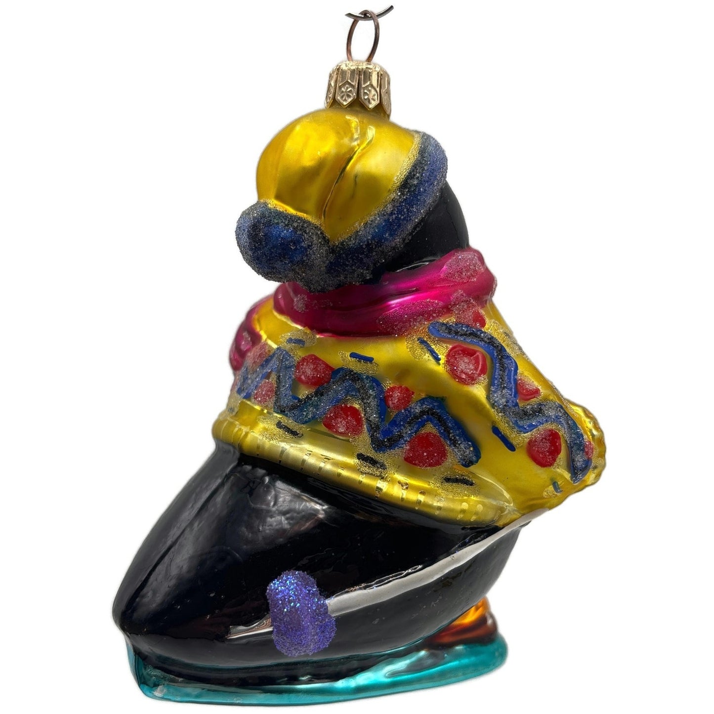 Christopher Radko Downhill Chilly Penguin Christmas Tree Ornament 98-218-0