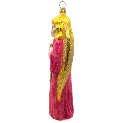 Christopher Radko Choir Angel Pink Gold Christmas Tree Ornament 97-044-0