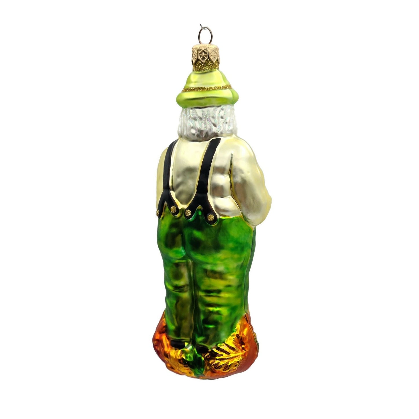 Patricia Breen Autumn Santa Claus Matte Fall Leaves Christmas Tree Ornament