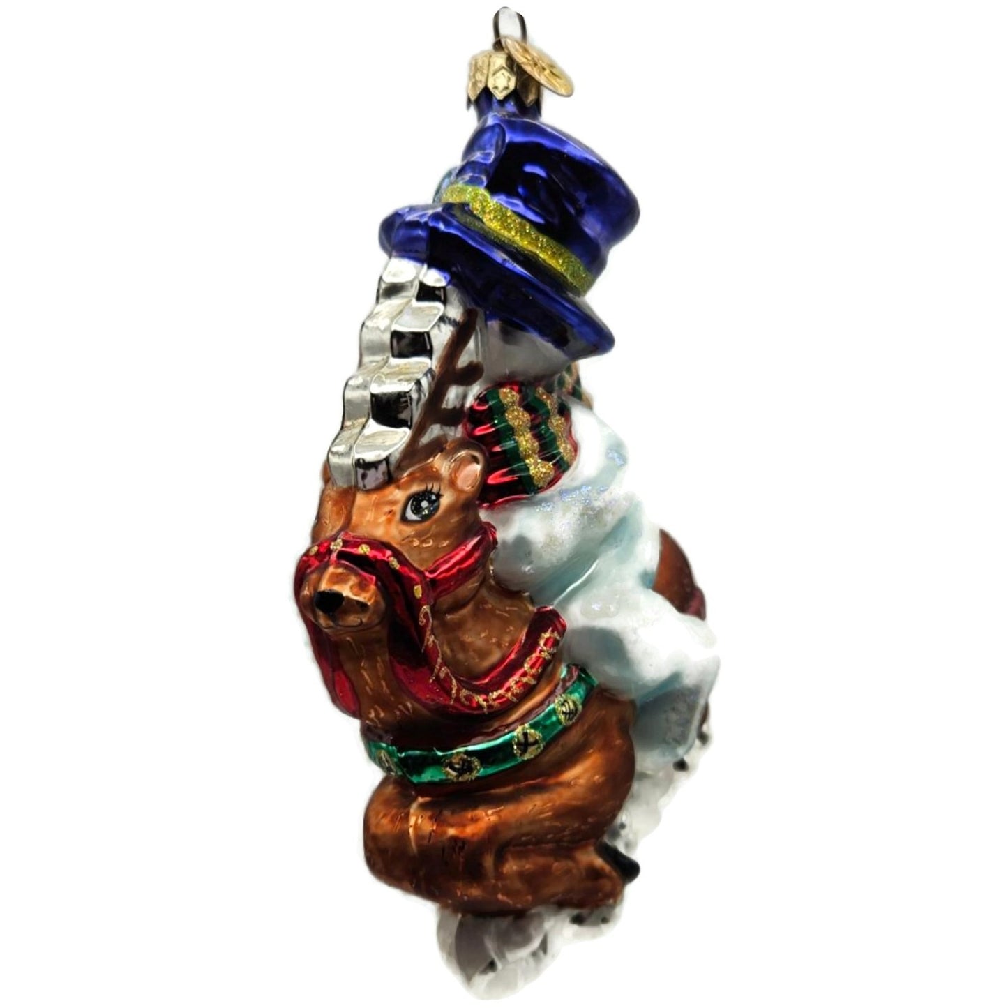 Christopher Radko Frostys Flight Snowman Reindeer Christmas Ornament 00-ICE-01