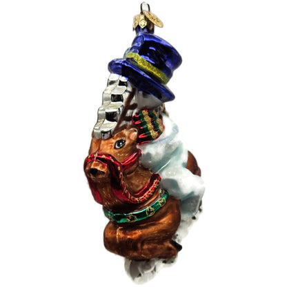 Christopher Radko Frostys Flight Snowman Reindeer Christmas Ornament 00-ICE-01