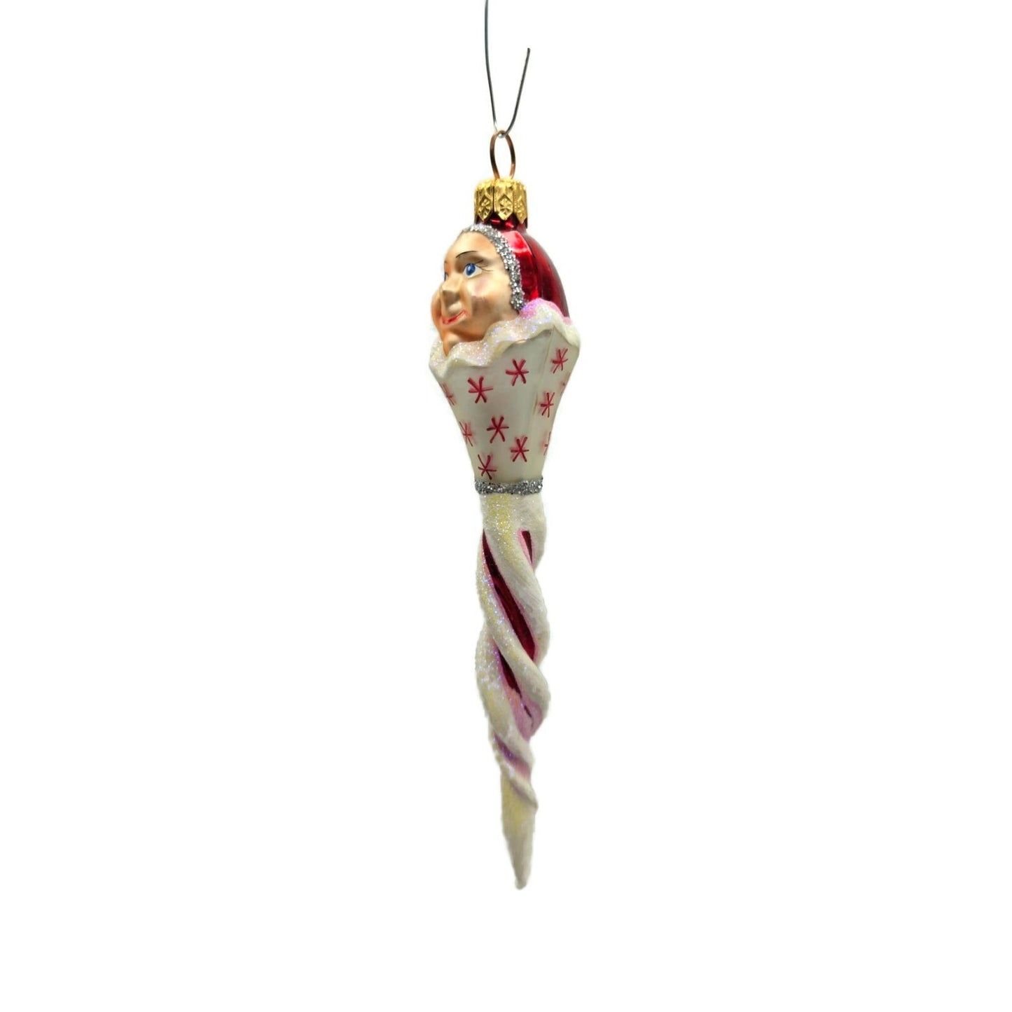 Christopher Radko Jack Frost Jr Red Snow Twist Christmas Tree Ornament 98-265-0