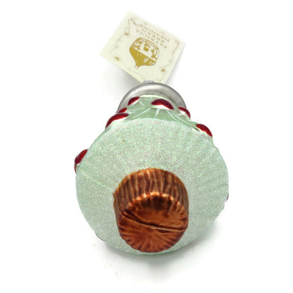 Patricia Breen Renees Tree Black Band Glitter Bottom Christmas Holiday Ornament