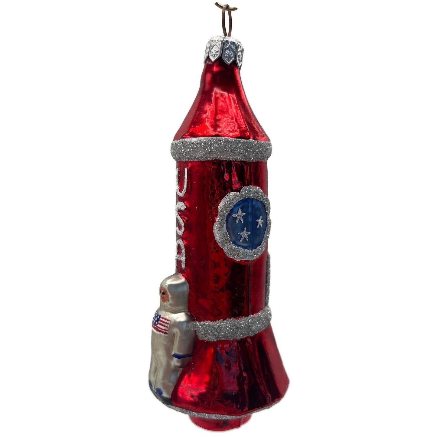 Patricia Breen Rocketboy USA Silver Space Suit Patriotic NASA Christmas Ornament