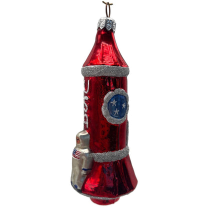 Patricia Breen Rocketboy USA Silver Space Suit Patriotic NASA Christmas Ornament