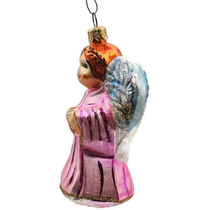 Christopher Radko On Wings Of Hope Angel Pink 1995 Christmas Tree Ornament