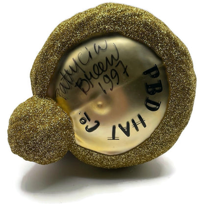 Patricia Breen Ornament Hats Off to Santa Bordeaux Christmas Tree Signed Decor