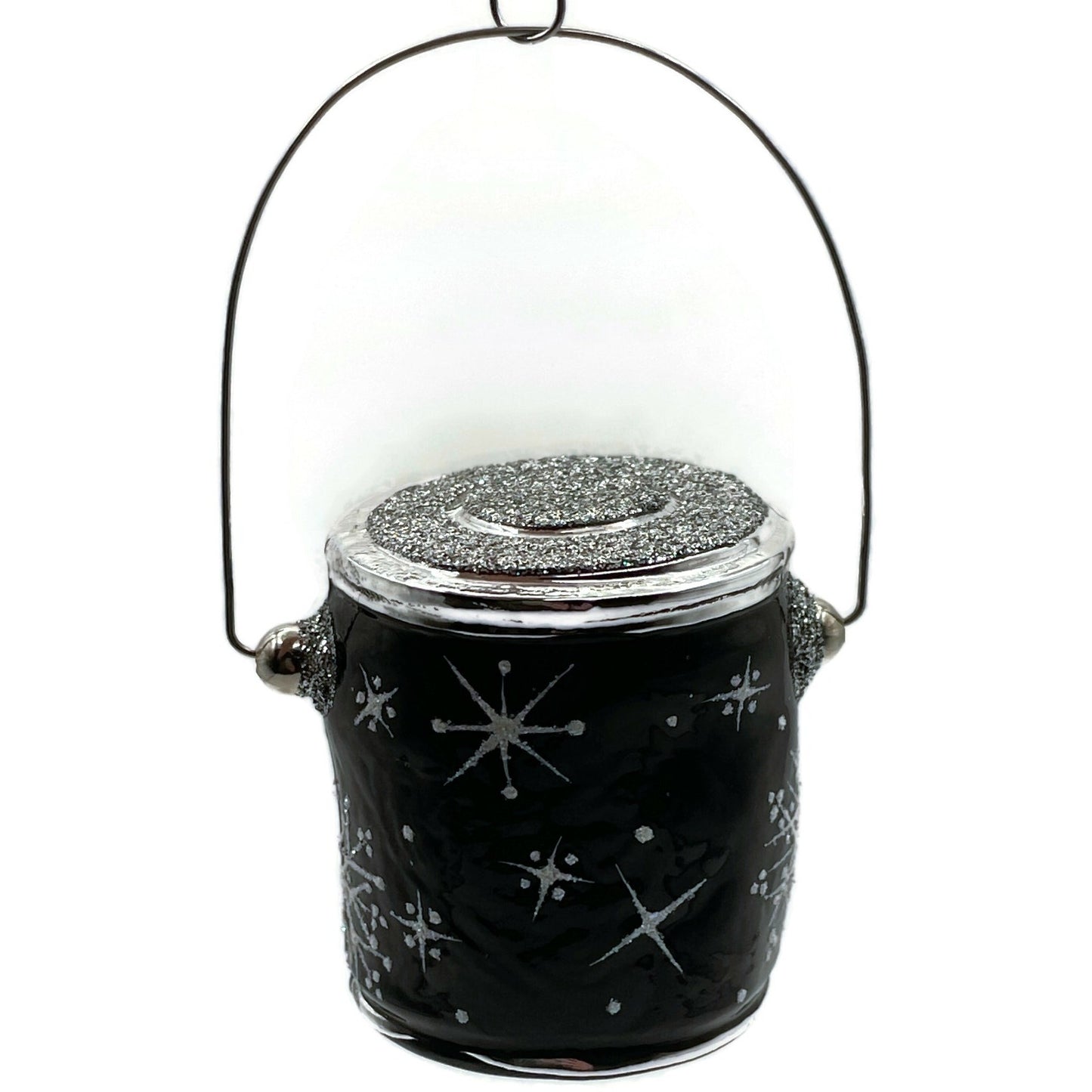 Patricia Breen Colourful Quarts Black Shiny Rim Snowflakes Christmas Ornament