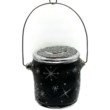 Patricia Breen Colorful Quarts Black Shiny Rim Snowflakes Christmas Ornament