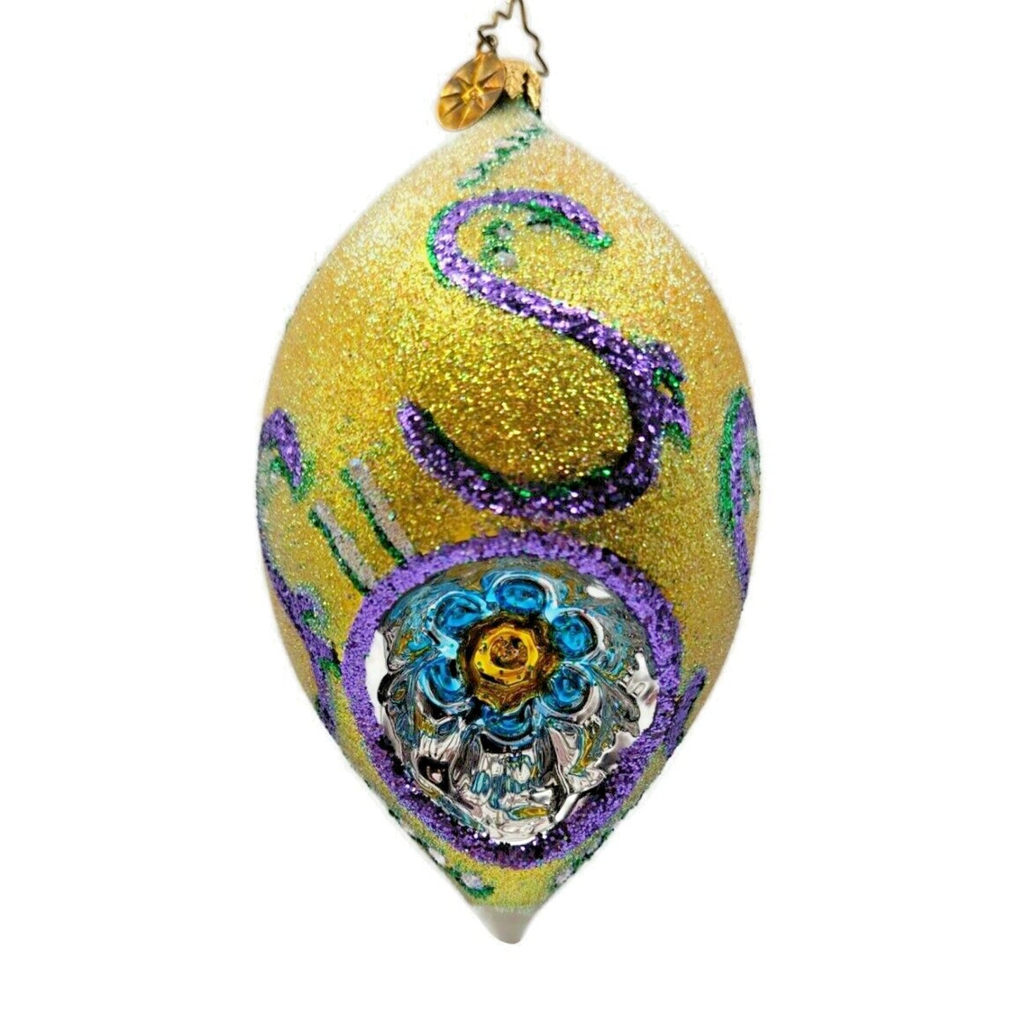 Christopher Radko Fantasia Mod Elegance Reflector Christmas Tree Decor Ornament
