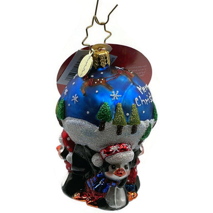 Christopher Radko A Lotta Help From My Friends Gem Penguins Christmas Ornament
