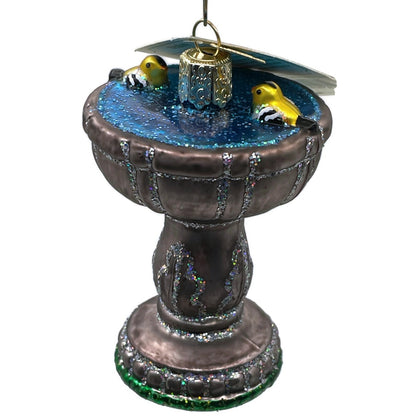 Birdbath Ornament Garden Floral Spring Christmas Tree OWC Old World Christmas