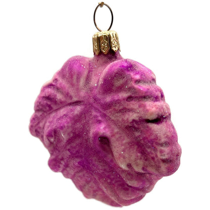 Christopher Radko Autumn Jewels Pink Frosted Leaf Christmas Ornament 96-106-0