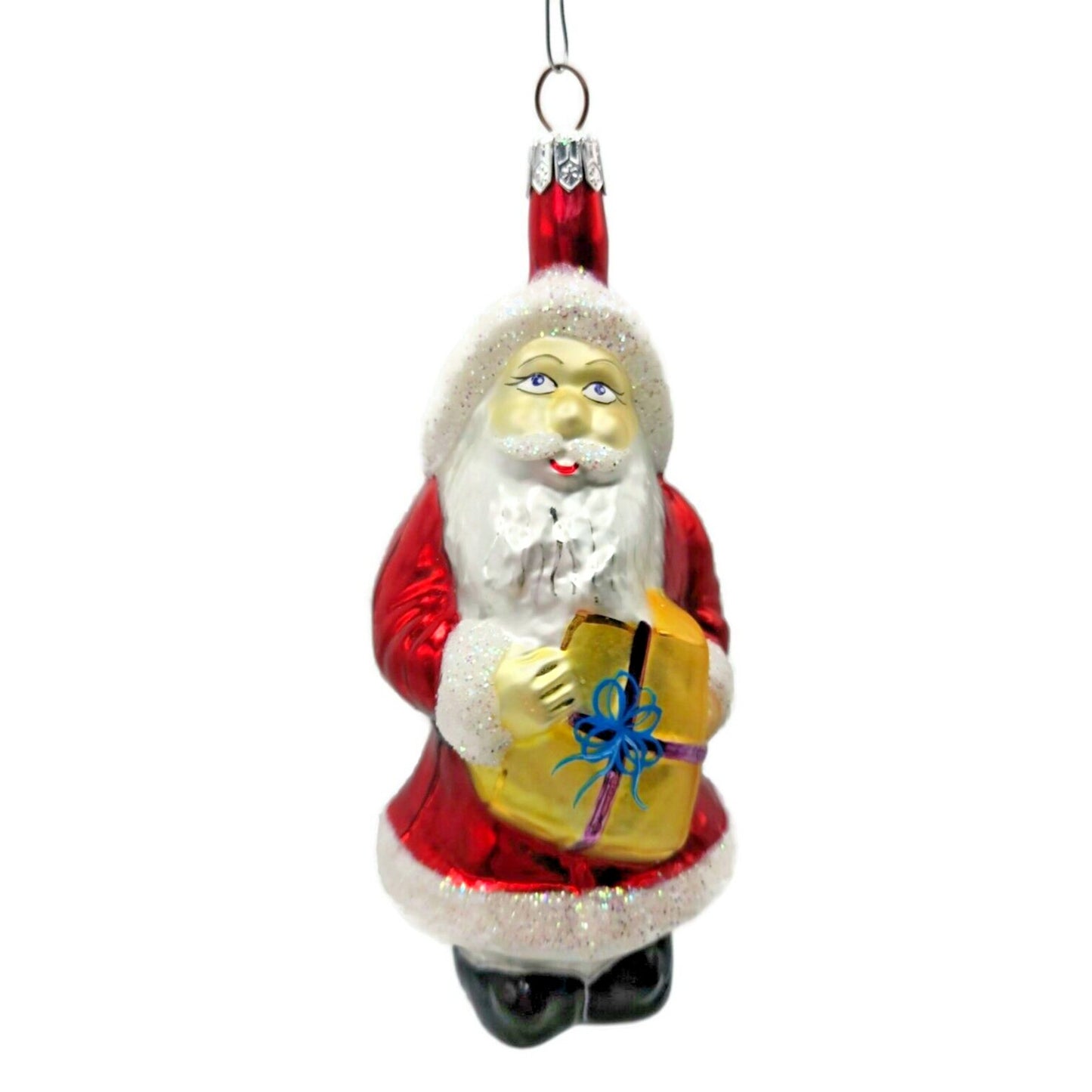 Christopher Radko Gifted Santa Claus Glass Christmas Tree Ornament 94-070-0