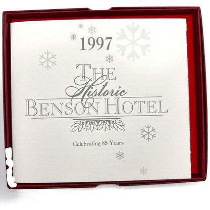 Portland Ornament 1997 Historic Benson Hotel 85th Anniversary Gold Plated Gift