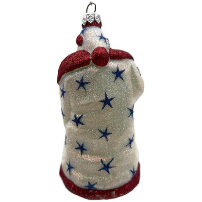 Patricia Breen Presents Pearl With Stars Patriotic Santa Christmas Tree Ornament