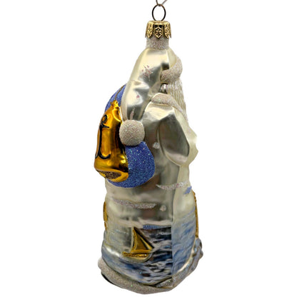 Patricia Breen Santa Of The Safe Harbour Pearl Gold Anchor Bell Summer Ornament