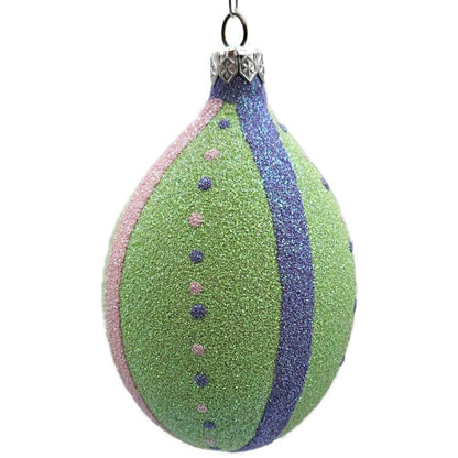 Patricia Breen Easter Egg Green Thin Stripe Easter Christmas Tree Ornament