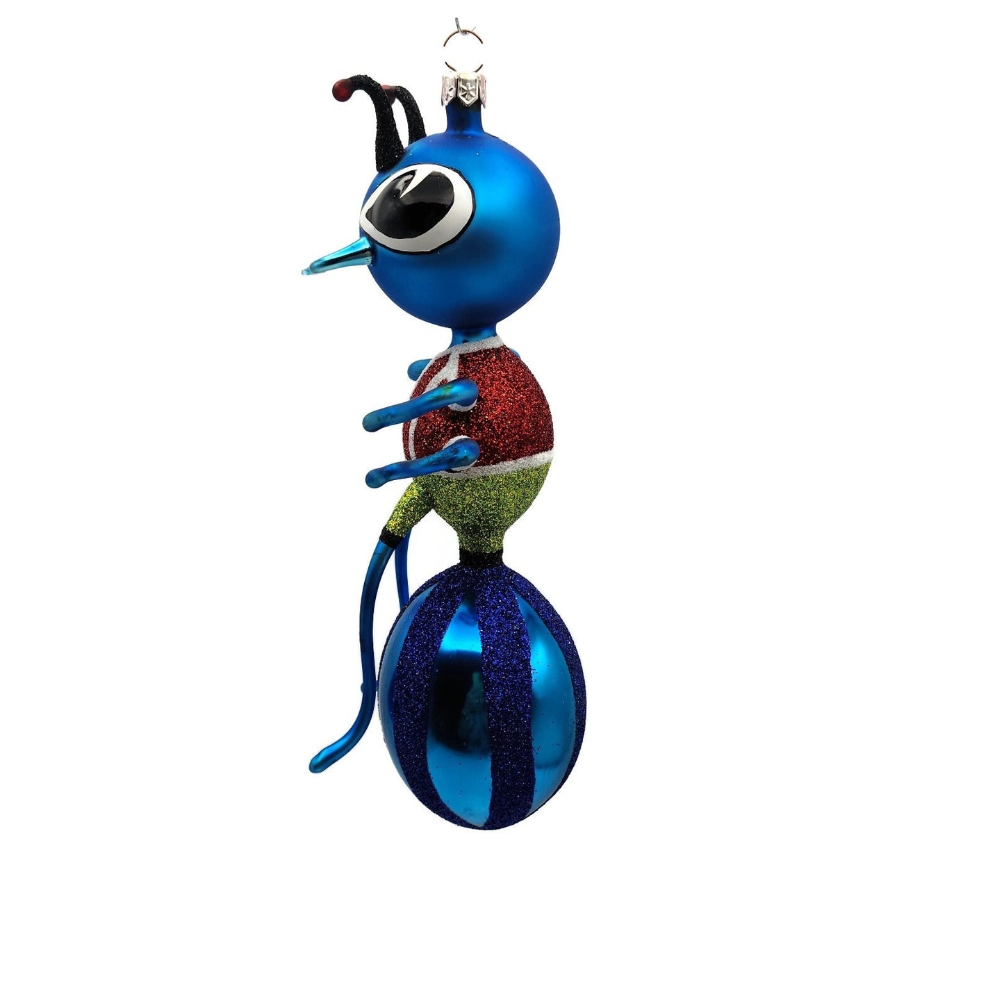 Slavic Treasures Gentlemen Ant Blue Stripe Insect Christmas Ornament 98-111-C-FB