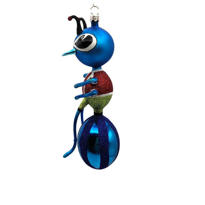 Slavic Treasures Gentlemen Ant Blue Stripe Insect Christmas Ornament 98-111-C-FB
