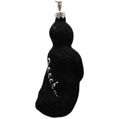 Patricia Breen Oscar Black Glittered Ghost Halloween Christmas Tree Ornament