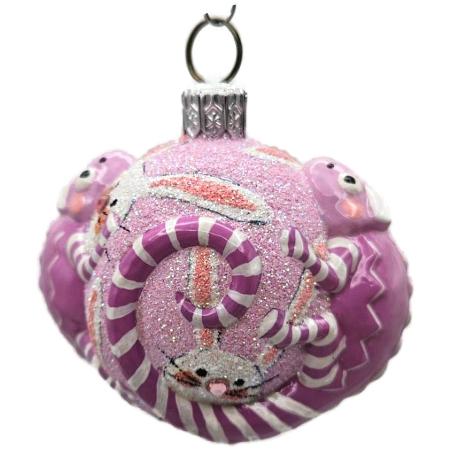 Patricia Breen For James Twice Bunnies Pink Chameleon Easter Christmas Ornament